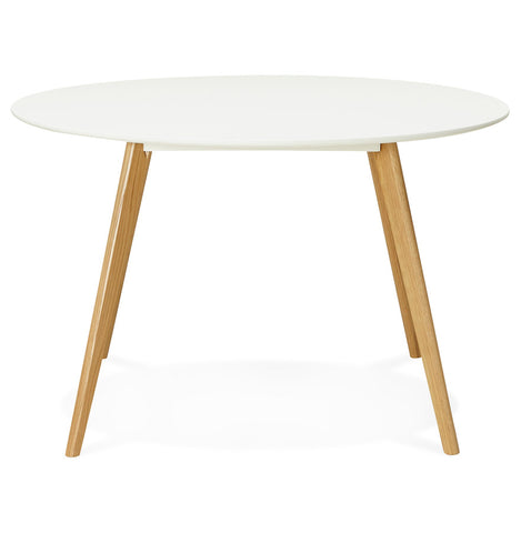 Ronde keukentafel 'AMY' wit Scandinavische stijl - Ø 120 cm