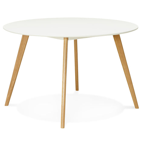 Ronde keukentafel 'AMY' wit Scandinavische stijl - Ø 120 cm