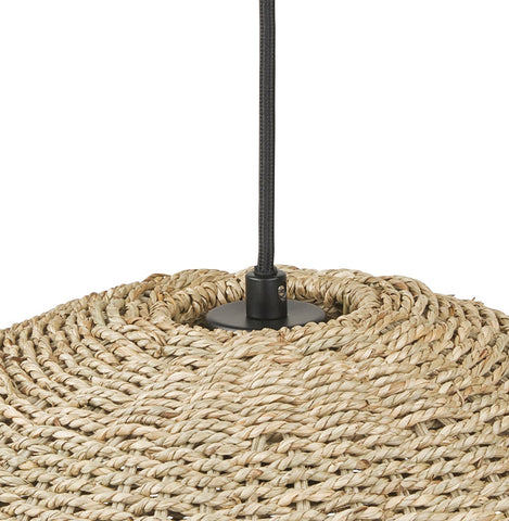 Natural-colored pendant lamp 'ATLANTICO' in sea grass