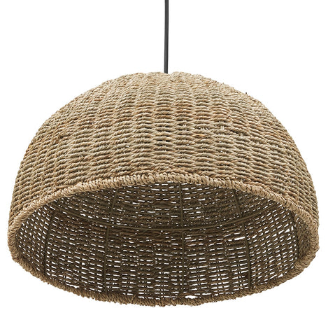 Natural-colored pendant lamp 'ATLANTICO' in sea grass