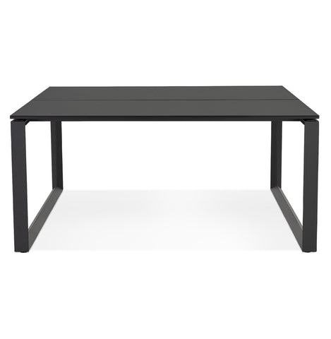 Zwarte vergadertafel / bench 'BAKUS SQUARE' - 160x160 cm