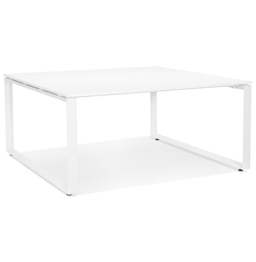 Witte vergadertafel / bench 'BAKUS SQUARE' - 160x160 cm