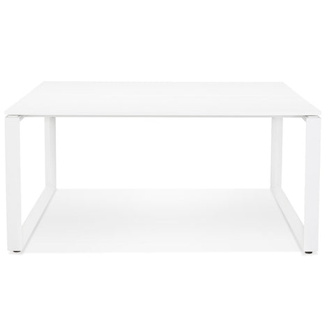 Witte vergadertafel / bench 'BAKUS SQUARE' - 160x160 cm