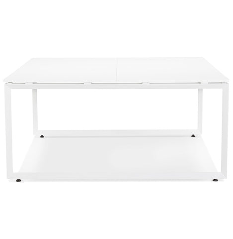 Witte vergadertafel / bench 'BAKUS SQUARE' - 160x160 cm