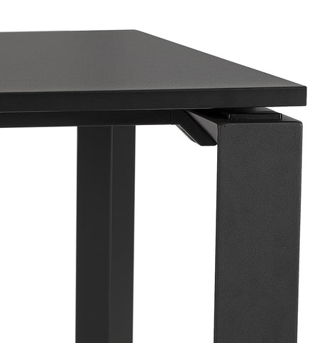 Design corner desk 'BAKUS' of black wood and metal - 160 cm