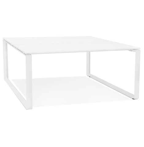 Witte vergadertafel / bench 'BAKUS SQUARE' - 140x140 cm