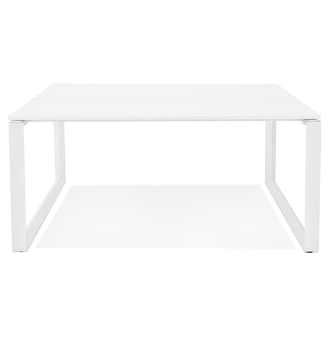 Witte vergadertafel / bench 'BAKUS SQUARE' - 140x140 cm