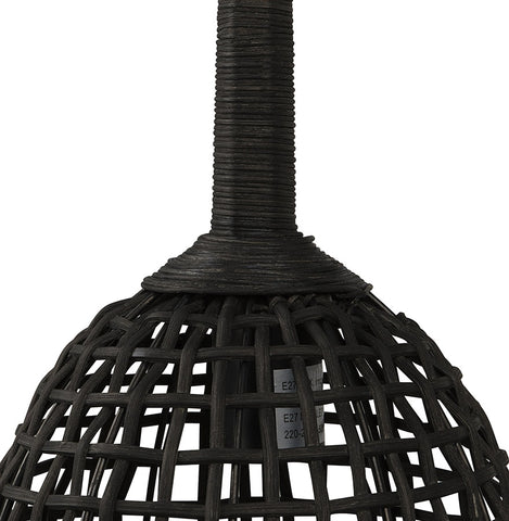 Black rattan hanging lamp 'BENDITO