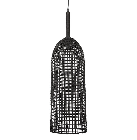 Black rattan hanging lamp 'BENDITO