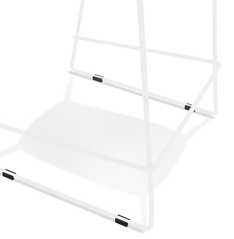 Stackable design bar stool 'BERLIN' white with white metal base