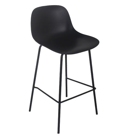 Black bar stool 'GRANO' for indoor/outdoor use