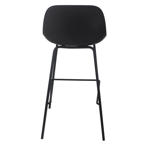 Black bar stool 'GRANO' for indoor/outdoor use