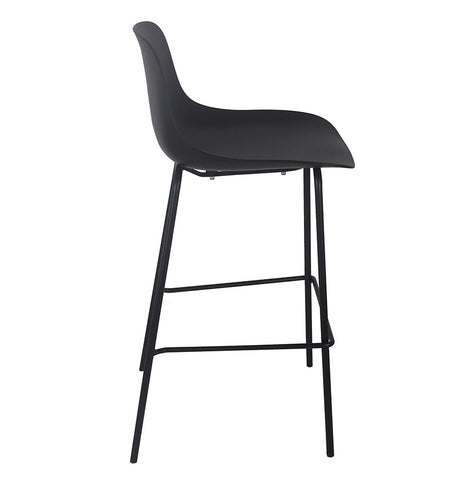 Black bar stool 'GRANO' for indoor/outdoor use