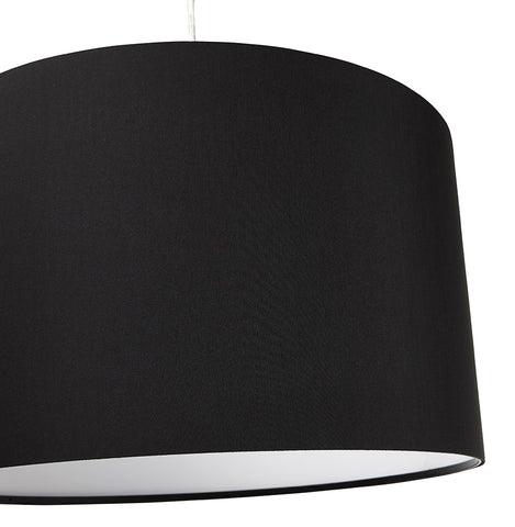 Round pendant lamp 'BUNGEE' with black shade