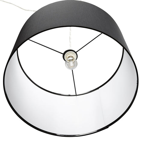 Round pendant lamp 'BUNGEE' with black shade