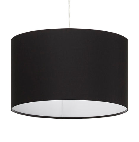 Round pendant lamp 'BUNGEE' with black shade