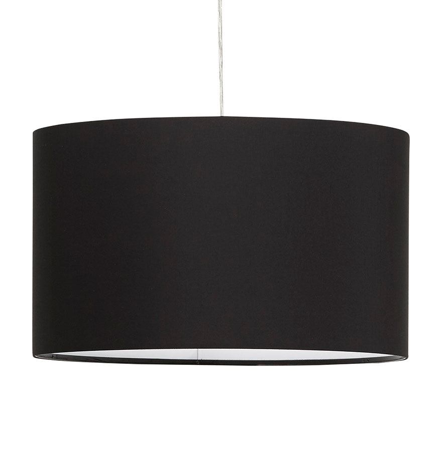 Round pendant lamp 'BUNGEE' with black shade