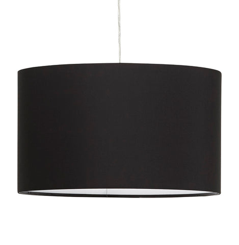 Round pendant lamp 'BUNGEE' with black shade