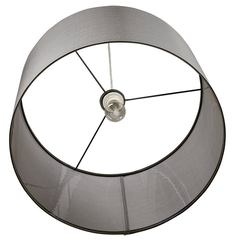 Round pendant lamp 'BUNGEE' with gray shade