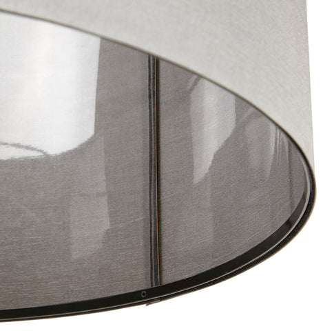 Round pendant lamp 'BUNGEE' with gray shade