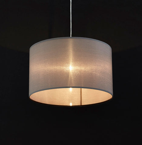 Round pendant lamp 'BUNGEE' with gray shade