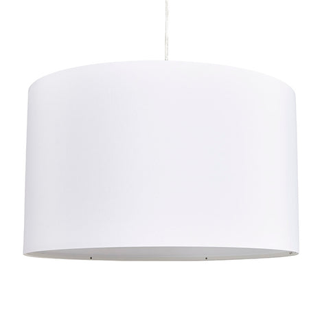 Round pendant lamp 'BUNGEE' with white lampshade