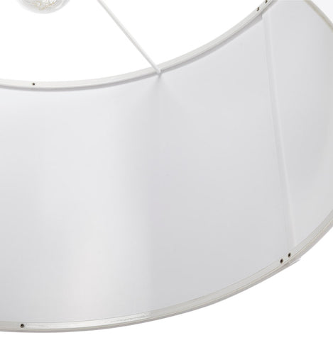 Round pendant lamp 'BUNGEE' with white lampshade