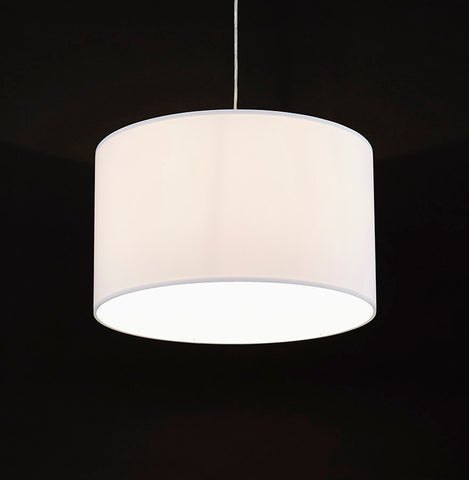 Round pendant lamp 'BUNGEE' with white lampshade