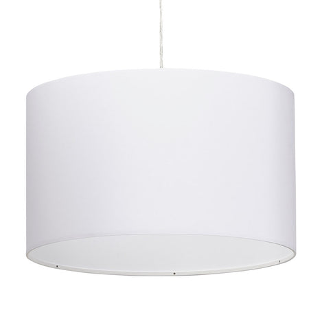 Round pendant lamp 'BUNGEE' with white lampshade