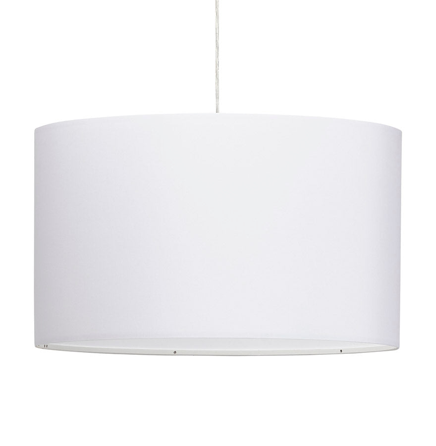 Round pendant lamp 'BUNGEE' with white lampshade