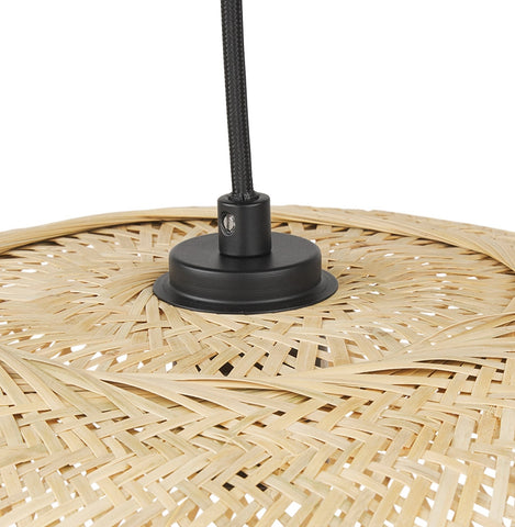 Ronde hanglamp 'CASIMIRA MINI' van natuurlijk bamboe