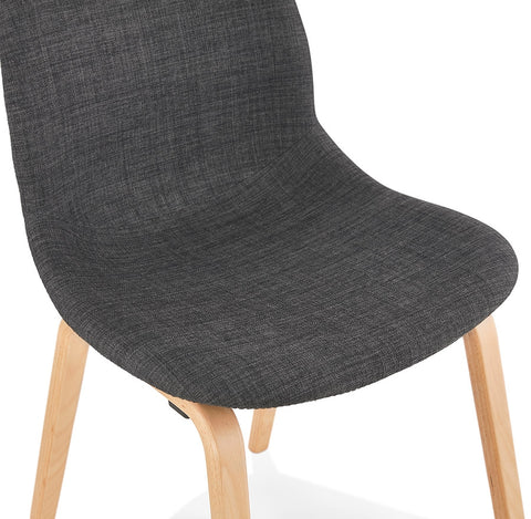 Dining chair 'CELTIK' in gray fabric Scandinavian style