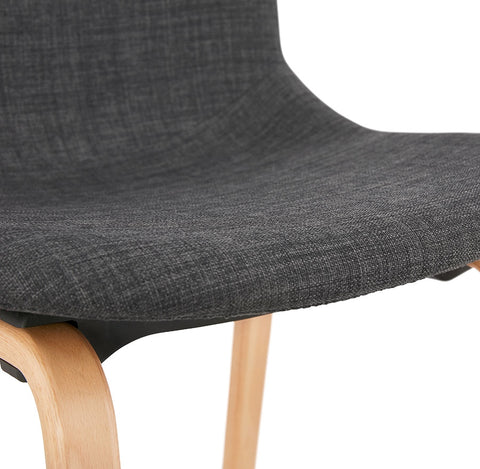 Dining chair 'CELTIK' in gray fabric Scandinavian style