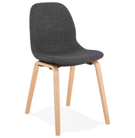 Dining chair 'CELTIK' in gray fabric Scandinavian style