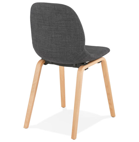 Dining chair 'CELTIK' in gray fabric Scandinavian style