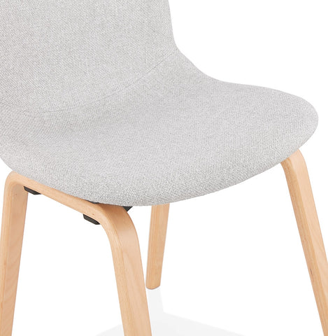 Scandinavian dining chair 'CELTIK' in light grey fabric