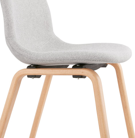 Scandinavian dining chair 'CELTIK' in light grey fabric