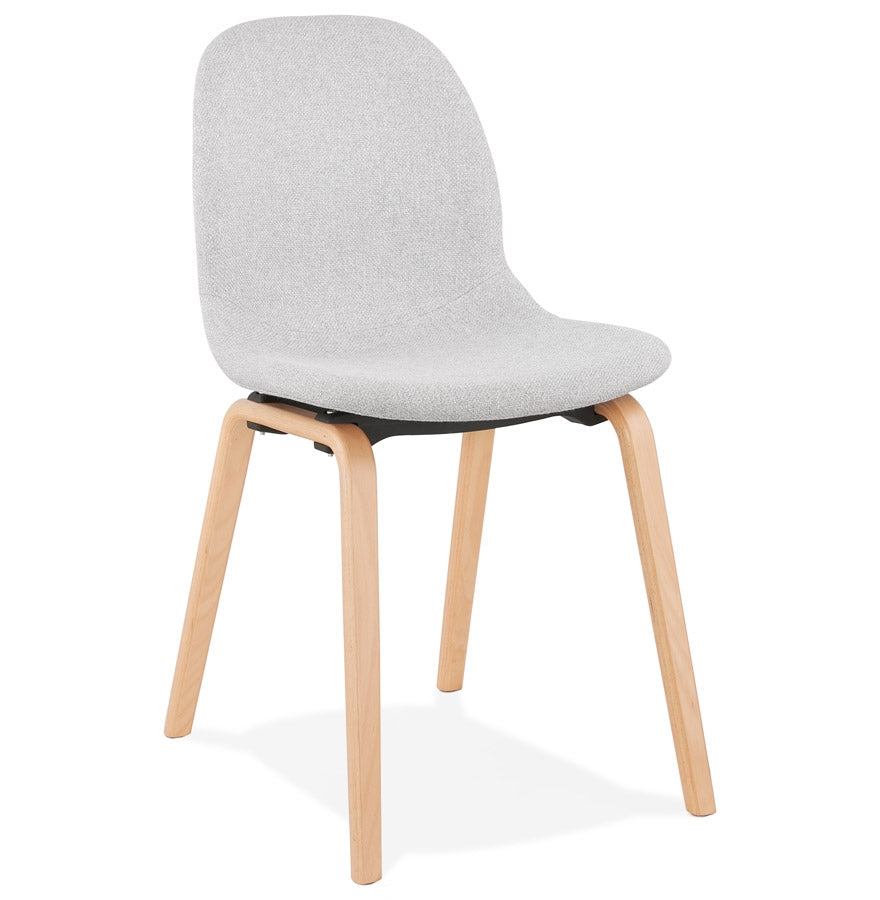 Scandinavian dining chair 'CELTIK' in light grey fabric