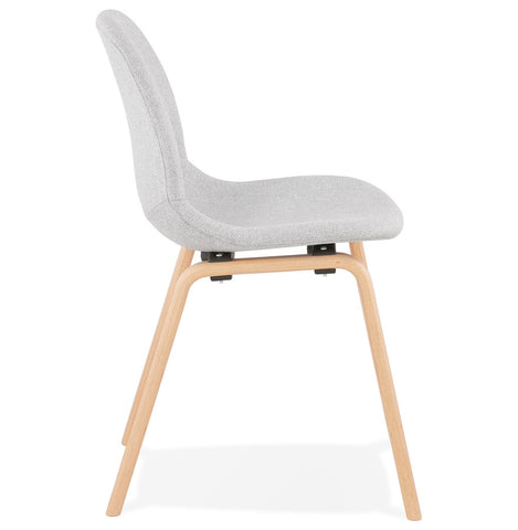 Scandinavian dining chair 'CELTIK' in light grey fabric