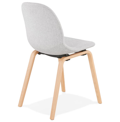 Scandinavian dining chair 'CELTIK' in light grey fabric