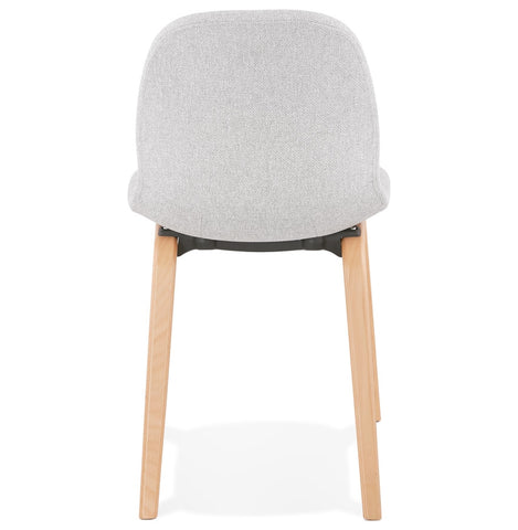 Scandinavian dining chair 'CELTIK' in light grey fabric