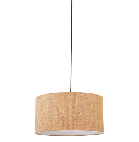 Round pendant lamp 'CINTIO' made of cork