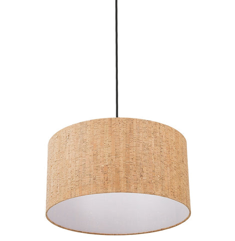 Round pendant lamp 'CINTIO' made of cork