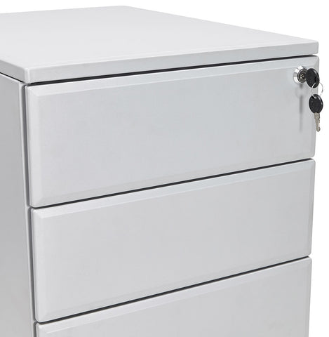 Gray storage cabinet with drawers 'DALI' for desk