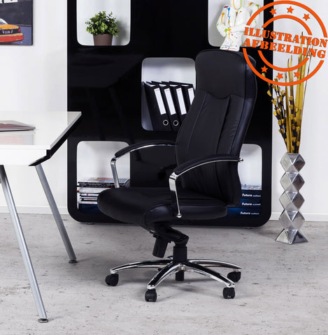 Design desk chair 'DATA' in black artificial leather