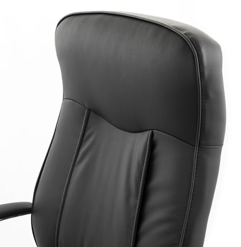 Design desk chair 'DATA' in black artificial leather