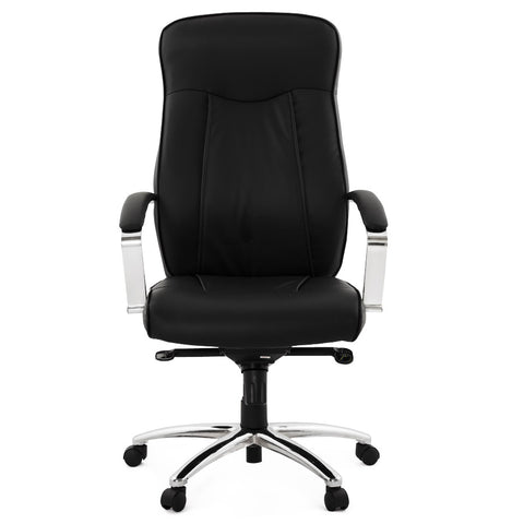 Design desk chair 'DATA' in black artificial leather