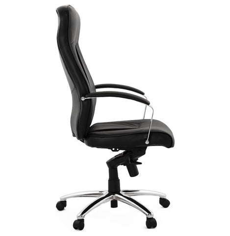 Design desk chair 'DATA' in black artificial leather