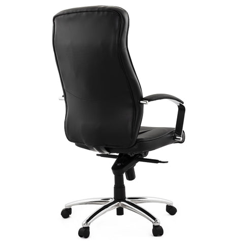 Design desk chair 'DATA' in black artificial leather