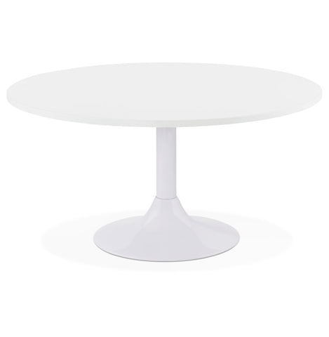 Low lounge table DETROY white - Ø 90 cm